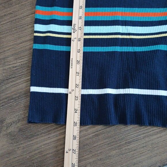 Banana Republic Womens XL Stretch Sweater Ribbed Stripes Short Sleeve Casual - Picture 3 of 7